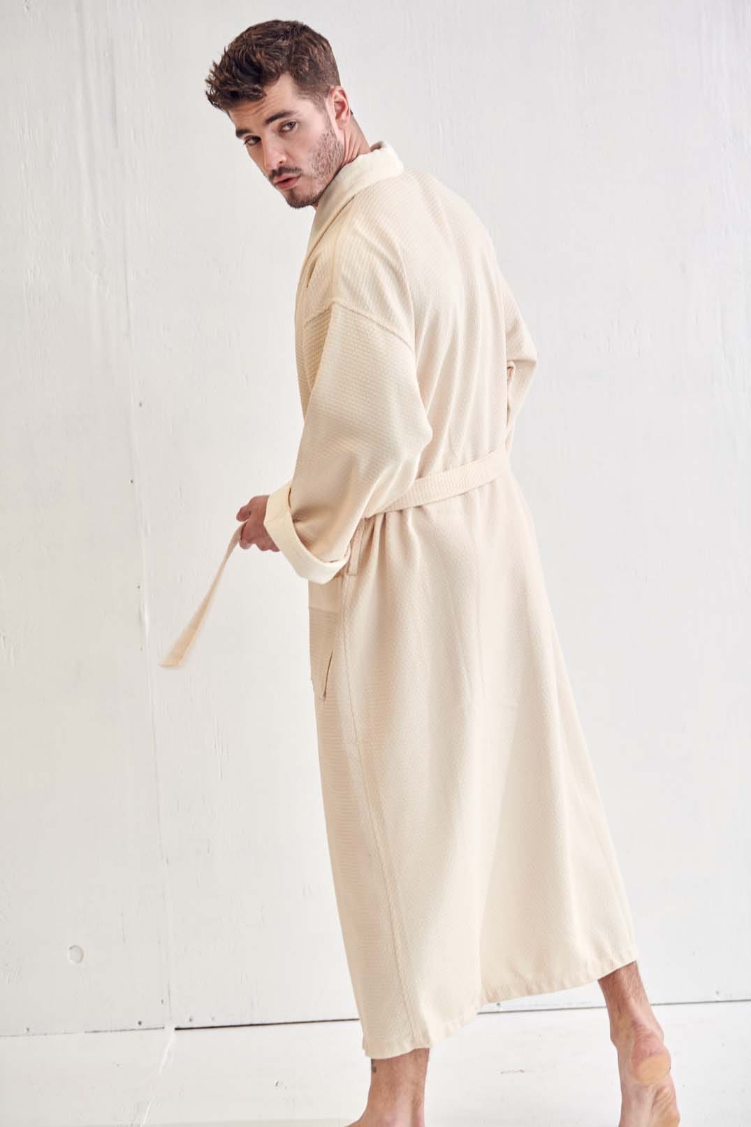 Shawl Collar Waffle Robe